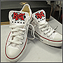 Embroidery on sneakers Riot Games