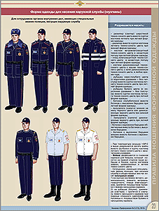 Мужская форма полиции для несения наружной службы: для сотрудников, имеющих специальное звание полиции