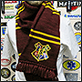 Machine embroidery Gryffindor on the scarf