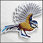 Patch in form of a bird