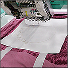 Производство вышивки на бархате с использованием Puffy
