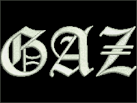 Дизайн машинной вышивки для нанесения логотипа Gazgolder на снепбеки