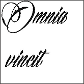 Эскиз в виде надписи Omnia vincit amor