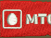 Логотип МТС в стежковом формате. Москва