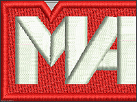 Логотип МатчТВ в стежковом формате
