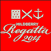 Созданный нами дизайн машинной вышивки рекламы Mildberry Regatta