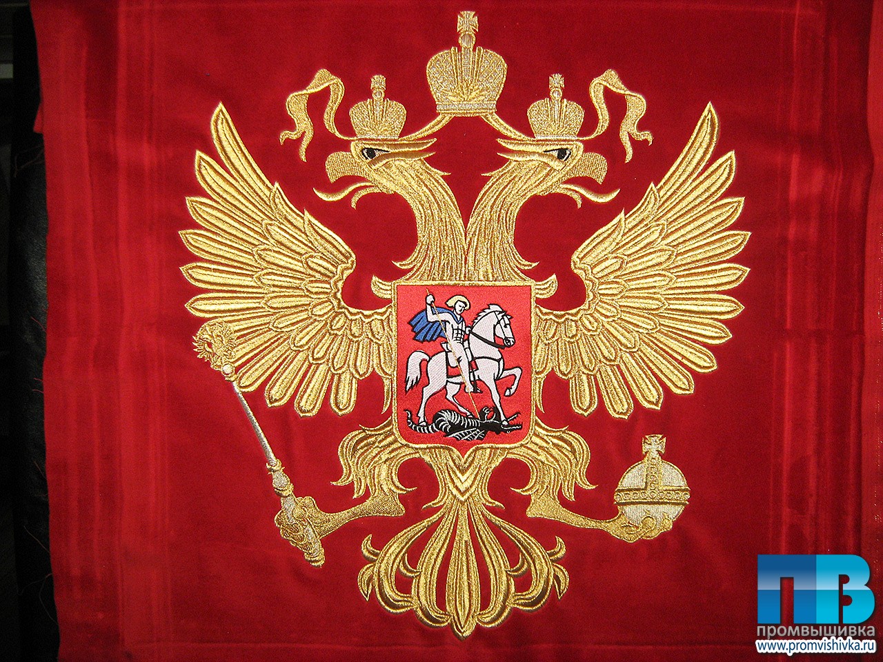 Герб России вышивка