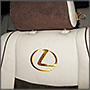 Фото вышивки логотипа на сидениях на заказ