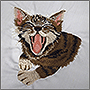 Компьютерная вышивка кота: фото