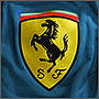 Фото вышивки на толстовке логотипа Ferrari