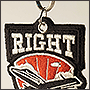 Embroidered key chain Right Stuff