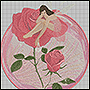 Дизайн машинной вышивки розы