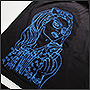 Embroidered female portrait