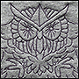 Machine embroidery of an owl on T-shirts G.CARDINAL
