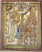 Вышивка Икона Божьей Матери Боголюбской. Начало XIX века 