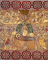 Успение Пресвятой Богородицы. Вышитые православные иконы. XVII век