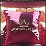Машинная вышивка на декоративных подушках в отеле Avshar-club