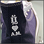 Photo embroidery of initials on the back of the sneaker for the department store on Tsvetnoy