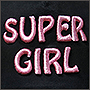 Фото вышивки на бейсболке Super Girl