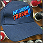 Вышивка на кепке логотипа Молодая гвардия