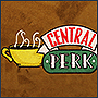 Фото вышивки на крое логотипа Central Perk