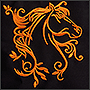 Embroidery of a horse