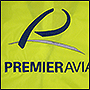 Фото вышивки логотипа PremierAvia
