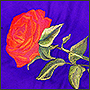 Машинная вышивка розы на крое