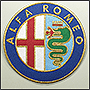 Photo embroidery with the Alfa Romeo logo