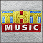 Вышивка на ткани картинки и логотипа ТНТ Music