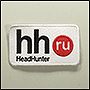 Photo of embroidery with HeadHunter logo