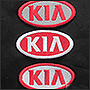 Photo embroidery with KIA emblem