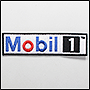 Фото вышивки с логотипом моторного масла Mobil1