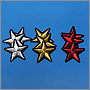Шевроны на сетку в форме звезд
