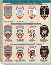 Шевроны и нашивки полиции: Нарукавные знаки МВД: вневедомственная охрана, образовательные учреждения, оперативная работа