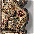Третья четверть XVII века. Рама для зеркала с объемной вышивкой, Англия