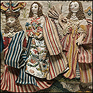 1665 г. Объемная вышивка на шкатулке, Англия. Житие Святой Эсфири