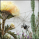  Бразильская объёмная вышивка: цветы и паук