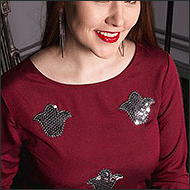 Украшение одежды с помощью пайеток, вышивка для Adele Khadieva