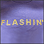 Изготовление футболок с надписями FLASHIN