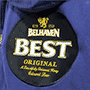 Фото вышивки на одежде эмблемы пива Belhaven