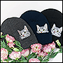 Подарочная вышивка на шапках Pocket cats