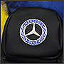 Фото вышивки на подголовнике Mercedes Benz