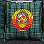 Вышивка советской символики на крое под подушки