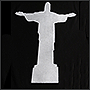 Фото вышивки на поло статуи Иисуса Христа из Рио-де-Жанейро