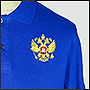 Фото вышивки на поло российской символики