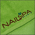 Махровые полотенца с логотипом для студии маникюра и педикюра NailSpa