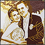 Artistic embroidery of a wedding portrait