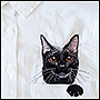 Машинная вышивка кота по фотографии