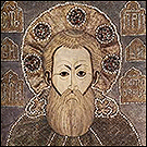 Русская вышивка иконы преподобного Сергия Радонежского, XV-XVII век
